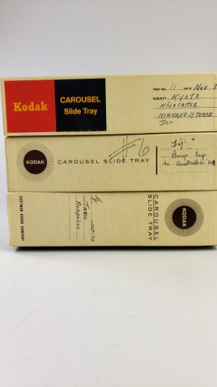 3 x Carousels of Vintage 35mm Slides - Fiji, Kyoto, Taxco