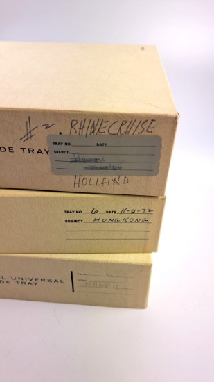 3 x Carousels of Vintage 35mm Slides - Rhine Cruise, Hong Kong, Hawaii