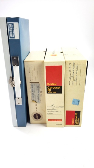 4 x Carousels of Vintage 35mm Slides - Switzerland, Paris, Singapore, Hong Kong, Space Needle