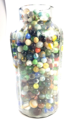 Huge Jar of Vintage Marbles