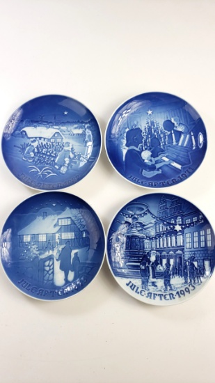 4 x Bing and Grondhal Christmas Collectors Plates 1973 1993 1971 1982