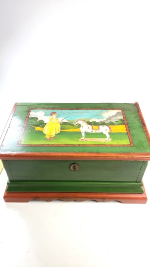 Antique Cylinder Music Box with Bells (one tooth broken) Runs / Plays