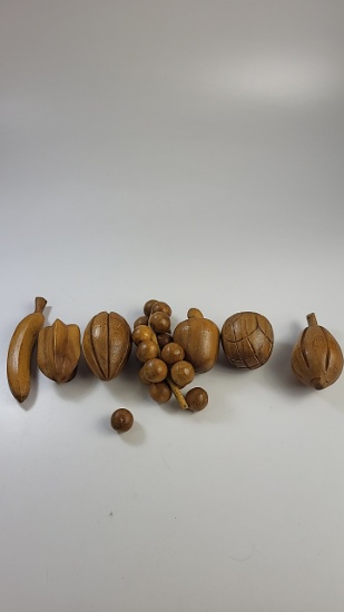 Collection of Mid Century Wooden Fruit