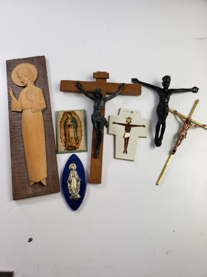 Collection of Vintage Religious Figures / Objects