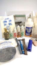 Graves Cab-mate 6 Wheeler Lapidary Supplies Lot Spray Diamond Rhodium R-102 Crystalpad