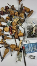 Jeweler Watchmaker Tool Lot Wooden Handle Gravers Files Rotary Burrs Gesswein 103-7114