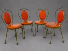 Set of 4 Vintage Gallo Originals Chairs - Olive Frames & Orange Attitude!