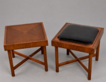 Pair of Mid-Century Stools & Accent Tables - Perfect Design & Fabulous Function!