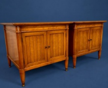 Vintage Weiman Leather Top Cabinet Tables - Stylish Storage for Your Secret Stash!