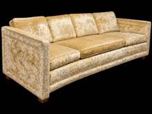Vintage 1970s Mid-Century Modern Crushed Velvet Sofa - Ecker-Shane Cleveland