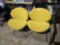 Lot of (2) Yellow Accent Chairs