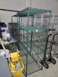 Lot of (2) Green Wire Shelving Units 24