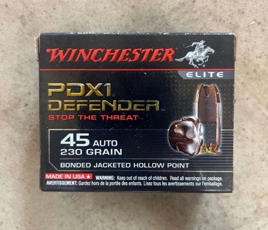 Full Box Winchester PDX1 Defender 45 Auto 230 Gr.