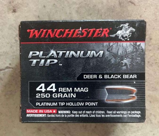 Full Box Winchester Platinum Tip 44 REM MAG 250 Gr.