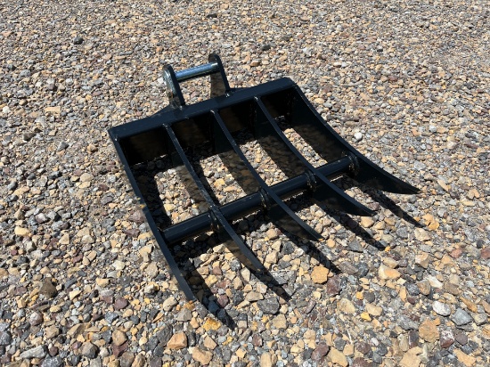 New 16 in Mini Excavator Brush Rake