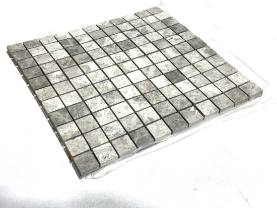 1 Crate 520sf 1"x1" Tundra Gray Mosaic Polished