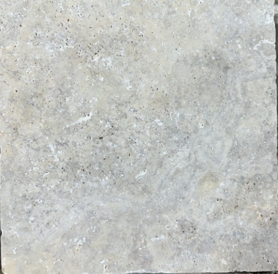1 Crate 360sf 12"x12" Silver Travertine Tumbled