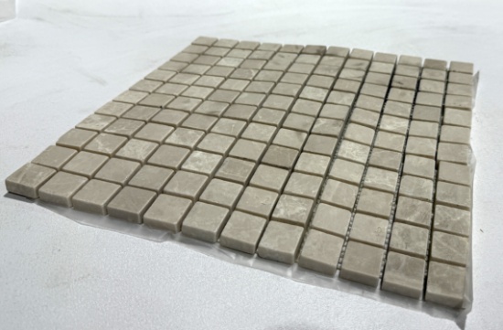 1 Crate 510sf 1"x1" Botticino Mosaic tumbled