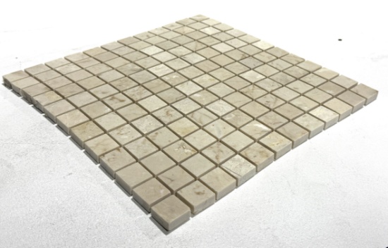 1 Crate 320sf 1"x1" Crème Winter Mosaic honed