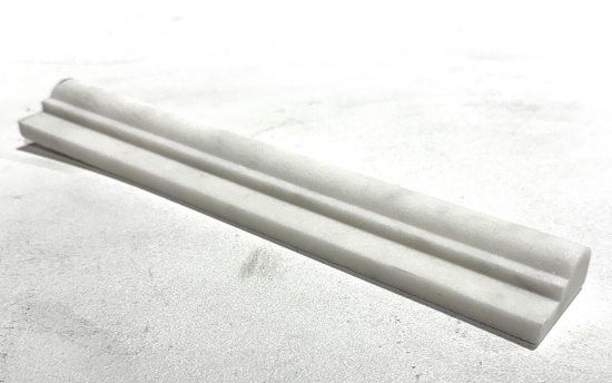 1 LOT 1,984 PCS! White Carrara 12"x2" OGEE honed