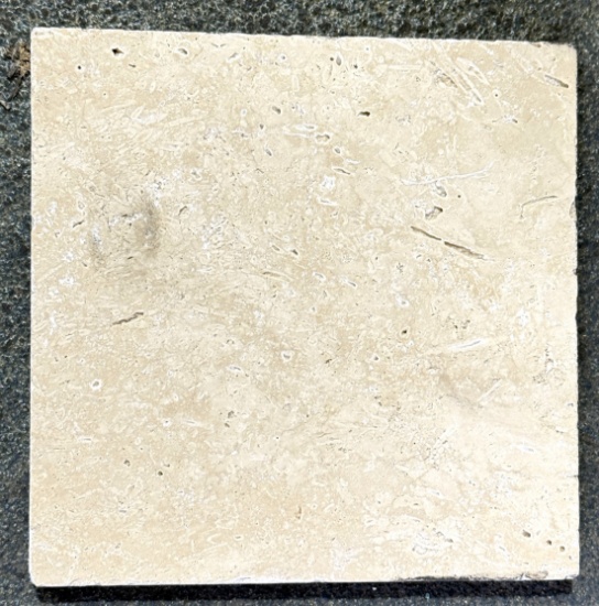 1 Crate 550sf 6"x6" Ivory Travertine tumbled