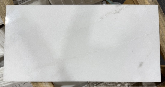 1 Crate 180sf 12"x24" White Carrara Polished