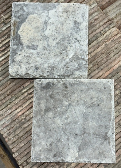 1 Crate 142sf 8"x8 Silver Travertine Chistld Brush
