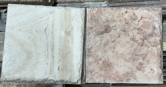 1 Crate 177sf 8"x8" Mexican travertine brushed