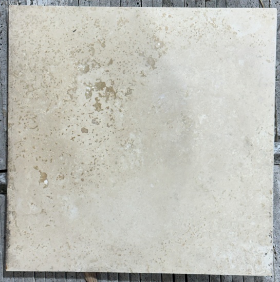1 Crate 320sf 12"x12" Ivory Travertine H. F Honed