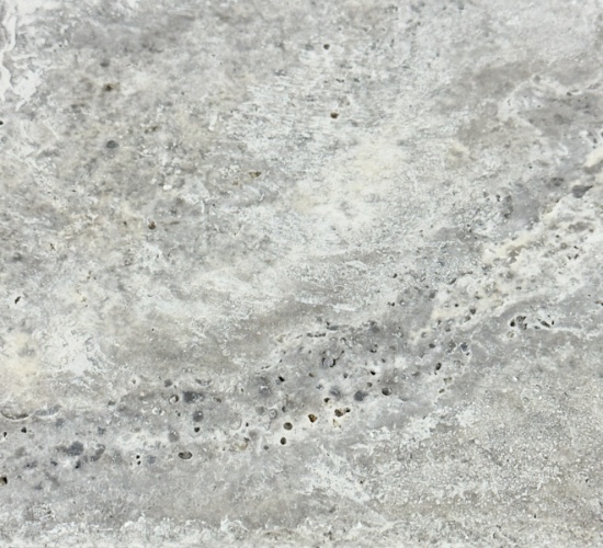1 Crate 106sf 8"x8" Silver Travertine Chistled