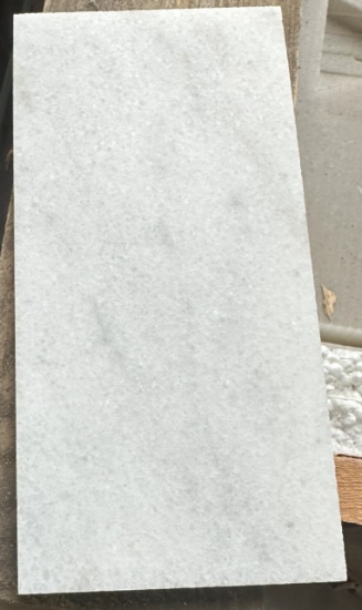 1 Crate 576sf 3"x6" White Carrara Honed