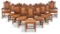 Fourteen Continental Neo- Renaissance Oak Chairs