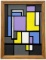 Abstract Geometric Composition Painting in Frame