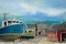 American School Florida Boatyard Scene, Signed