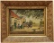 Antique Dutch School Village Painting, Signed