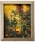 Large Vintage Painting Of Flowers, Signed