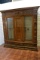 Finely Carved Walnut Mannerist 3 Door Bookcase