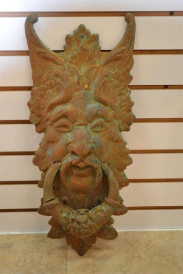 Cast Iron North Wind God Odin Door Knocker