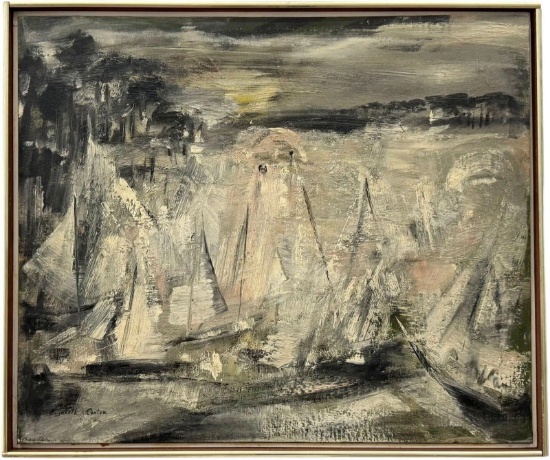 ELIZABETH CARTON (20th c, American) Harbor Scene