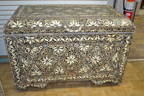 Moroccan Bone Inlay and Resin Chest
