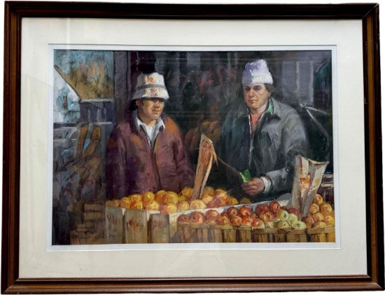 FRANK ZUCCARELLI (1921-2012, NJ) Farmer's Market