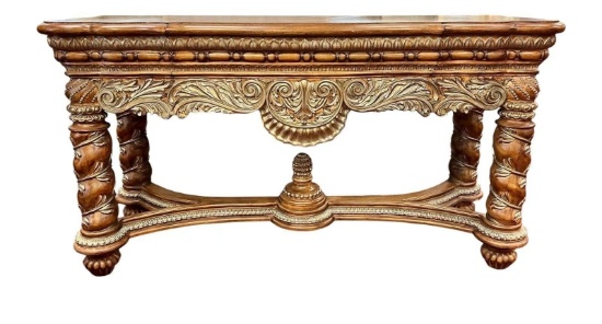 French Regency Style Solid Wood Console Table