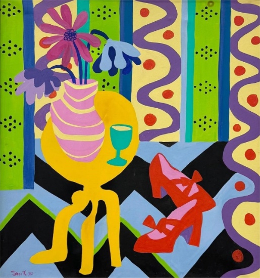 American School MCM Still Life Signed & Dated 1970