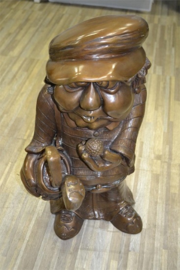 Metal Sculpture of Golfer