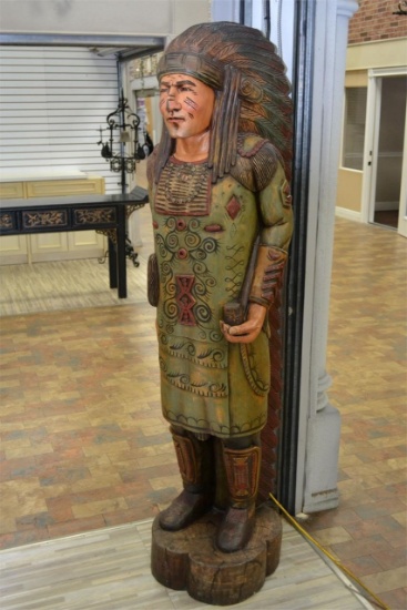 CIGAR STORE INDIAN Wood Carved and Painted