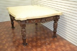 Oversized Foyer Dining Table Jerusalem Stone Top
