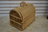 Vintage Small Pet Carrying Case Wicker