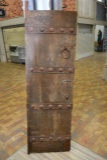Antique Single Left Door Panel Wood & Iron
