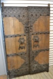 Chinese Antique Temple Pair Solid Wood Door Panels