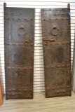Antique Medieval Pair Solid Wood Door Panels